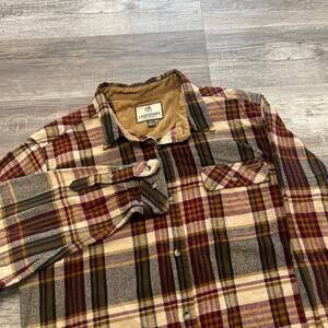 Legendary Whitetails Flannel Plaid Mens XLT Long Sleeve Pocket Button Up Shirt